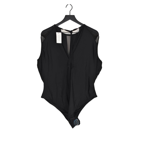 NWT Eloquii Halter Mesh V Neck Swimsuit Size 24 - Picture 2 of 5